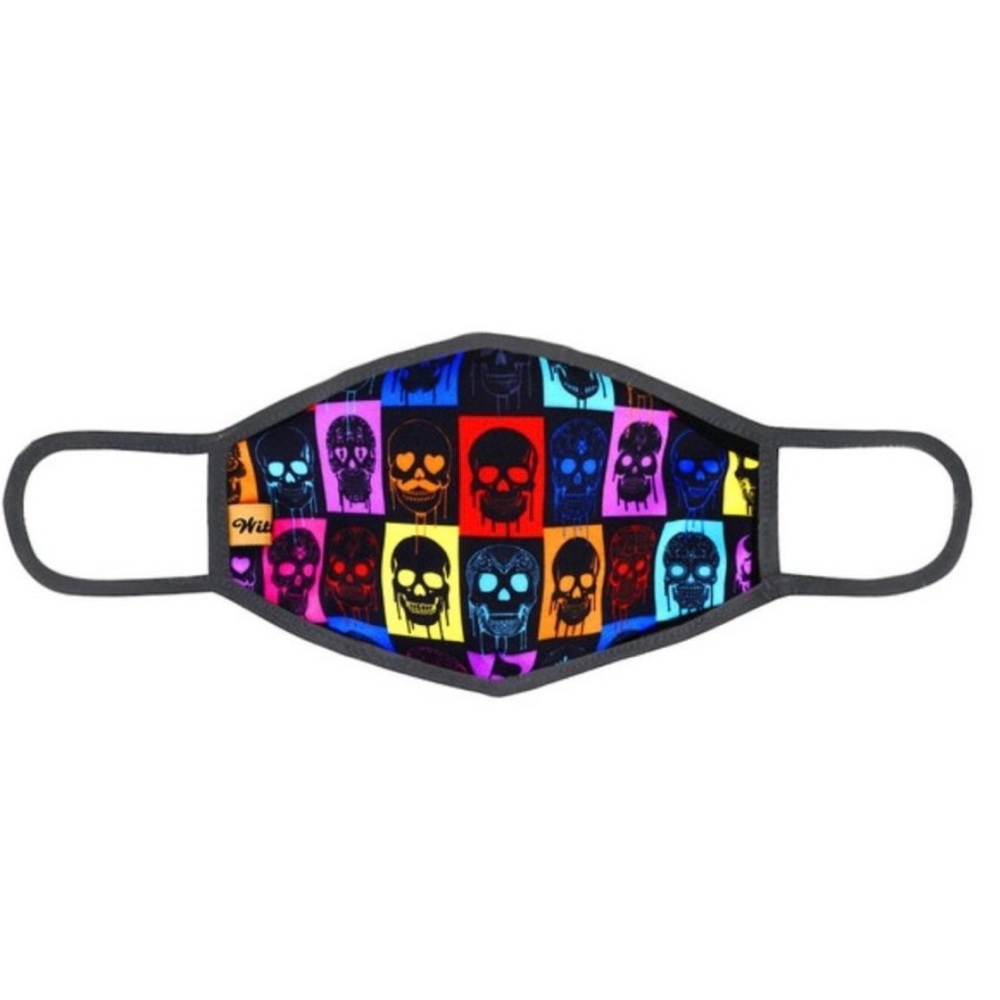 Skulls face mask colorful